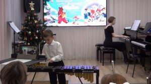 2023. ЕДМШ №10 имени В.А. Гаврилина. Новогодний концерт. Духовые и ударные инструменты. Фрагмент