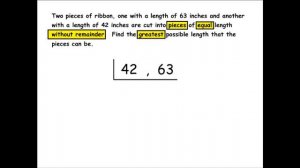 Using The GCF To Solve A Word Problem