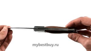 Нож складной «Тундра». Рукоять орех. Златоустовские ножи. Обзор ножа. Ножи из ЭИ-107.