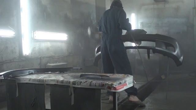 Покраска переднего бампера Mitsubishi Outlander смотреть онлайн