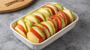 Картошка с кабачками и помидорами в духовке