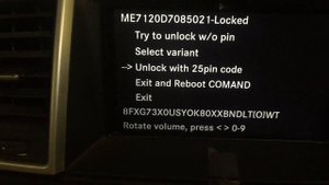 Mercedes Comand NTG4.5/NTG4.7  unlock without Vediamo Xentry