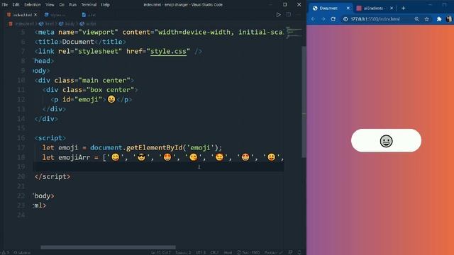 Discord-like Emoji hover effect using html css and javascript