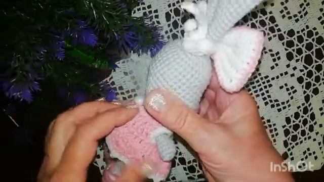 Зайка Кнопа. Связано крючком. смотреть онлайн