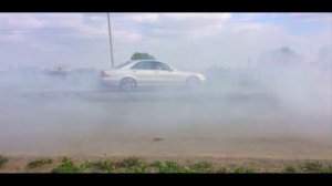 w220, жжем резину