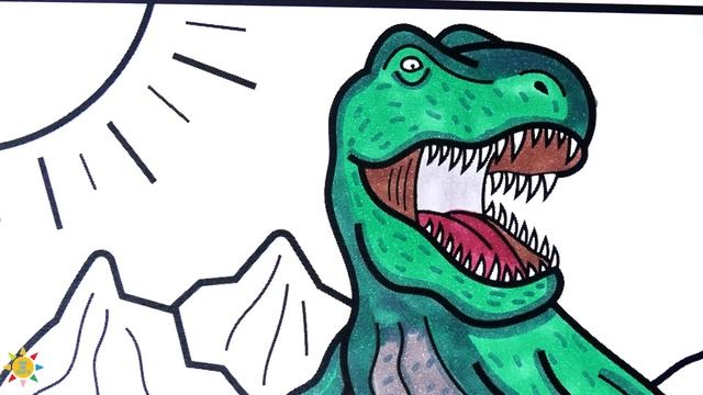 Tyrannosaur Coloring Page | Dinosaurs Coloring Pages | Unknown Brain & Kyle Reynolds - I'm Sorry Mo смотреть онлайн