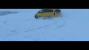 Зимний дрифт Мерседес Вито, Snow Drift Mercedes-Benz Vito W639 115 cdi