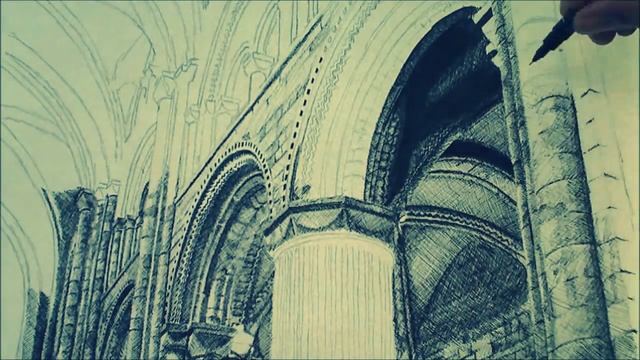 Speed Drawing Durham Cathedral смотреть онлайн