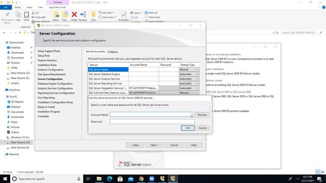 SqlServer Installation Steps