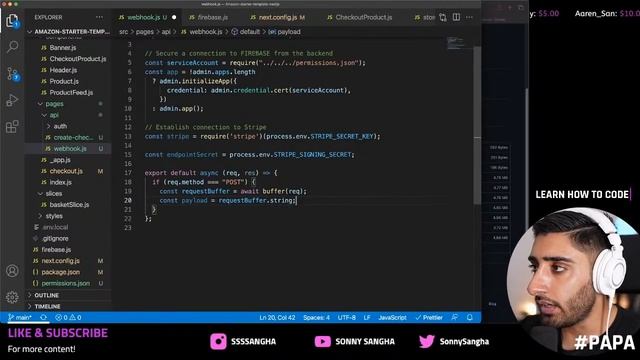 ? AMAZON REACT.JS Challenge | Day 4 (Stripe Checkout & Webhooks | Firestore | Next.js) смотреть онлайн