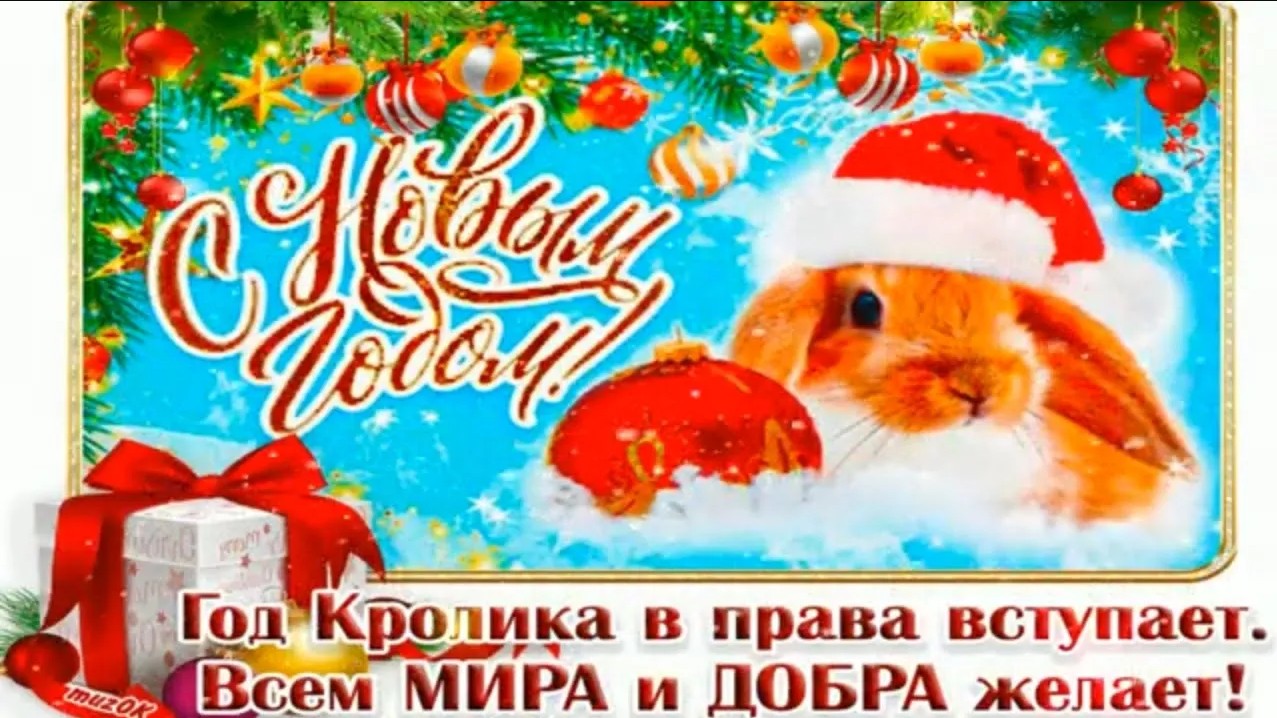 С Новым Годом! Красивое и душевное поздравление от Кролика