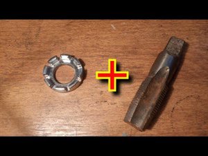 Как нарезать резьбу метчиком в труднодоступном месте? \ натяжитель для спиц!!!