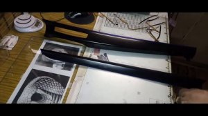 Mitsubishi Lancer. Покраска пластика салона в черный глянец с синей полосой.