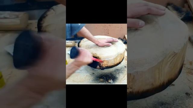 Black Oak Elegance: The Perfect Rustic Pouf | пуф | табурет из дуба смотреть онлайн