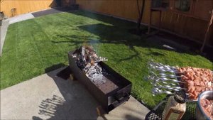 Шашлык,на шампурах.Shish kebab sticks.