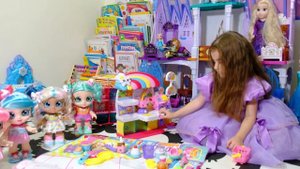 Распаковка  кукол и супермаркет Kindi Kids!!! Вторая часть ! Донатина и Джессикейк !