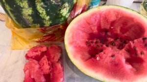 Заморозка арбуза для смузи или лимонада зимой? Всегда так делаю!