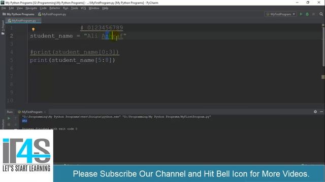 Python Tutorial in Urdu | Hindi | Strings Indexing in Python | Indexing of Strings in Python