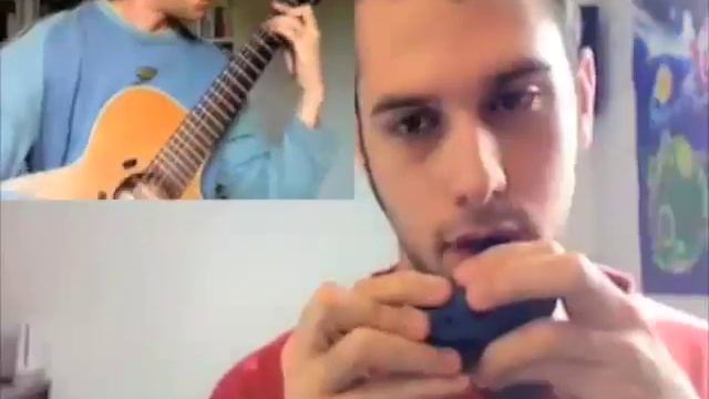 Zelda Wind Waker: Dragon Island, self duet (guitar+ocarina) смотреть онлайн