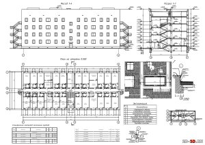 Проект общежития в AutoCAD + пояснительная записка на 208 листов