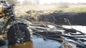 Полноприводный мотоцикл мотовездеход Васюган all-wheel drive. Home made mini bike