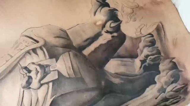 Процессим грудак  | Process tattoo time lapse  | Japan style