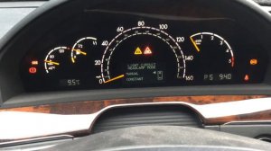 Mercedes W220 S Class S320 cdi Dashboard instrument cluster user guide walk through.