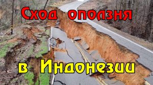 Оползень в Южном Сулавеси накрыл автомобили и мотоциклы.Индонезия