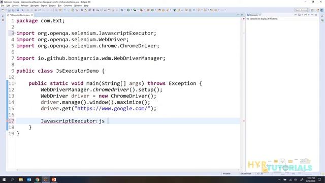 What is JavascriptExecutor in Selenium WebDriver?
