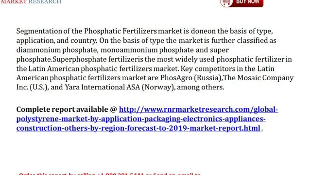 Phosphatic Fertilizer Market by Classification of Diammonium, Monoammonium and Super Phosphate смотреть онлайн
