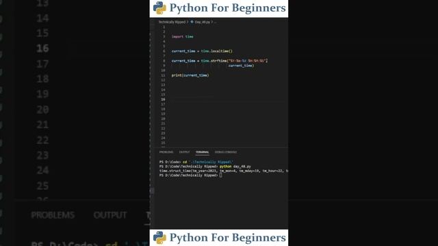 How To Get & Structure Current Time | Python For Beginners