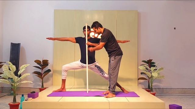 Step by step warrior 2 yoga pose tutorial. How to do warrior 2 pose (Veerbhadrasana 2) смотреть онлайн