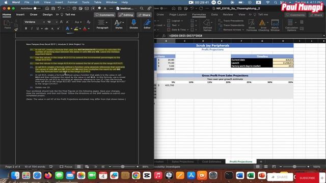 Excel Module 3 SAM Project A (9- 15)