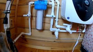 Горячая вода в дачном домике.