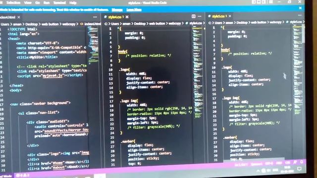 HTML, CSS, JAVA Script Coding || horror story website || I love❤️ coding