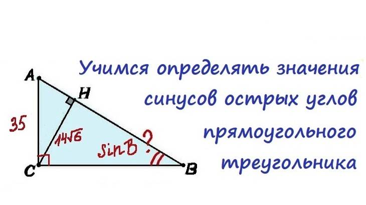 15.5 Учимся определять значения синусов острых углов прямоугольного треугольника