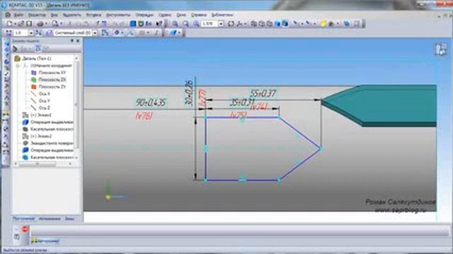 Урок КОМПАС 3D  Создаем элементы на цилиндрической поверхности смотреть онлайн