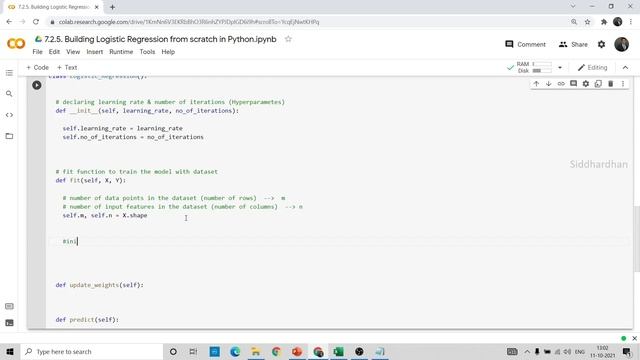 7.2.5. Building Logistic Regression from scratch in Python