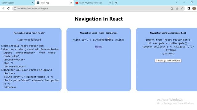 Navigation in React ? #react  #reactjs #reacttutorial  #navigation