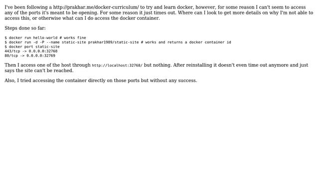 Unix & Linux: Can't get docker to forward ports (2 Solutions!!) смотреть онлайн