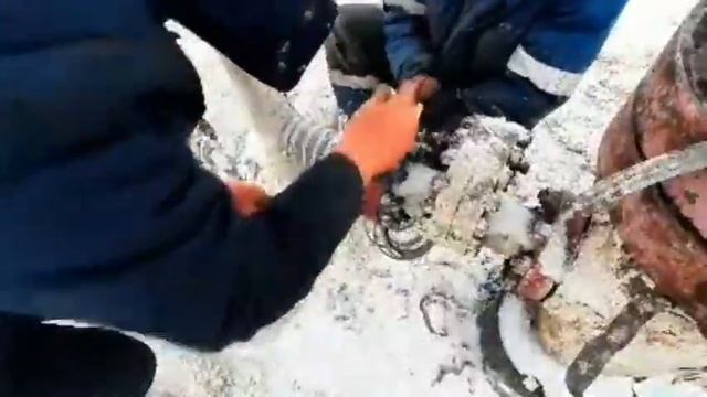 Росснефть монтаж греющего кабеля на скважине!!!