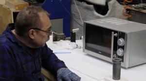 Плавим металл в микроволновке. Увеличенный тигель.