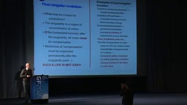 GF2045 Moscow  2012: Александр Панов  Сингулярность эволюции и будущее фундаментальной науки