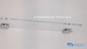 Душевая кабина Niagara Premium NG-6001-01GD 90х90, стекло прозрачное, профиль хром, с гидромассажем