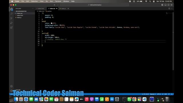 3D Card Effect with Mouse Tracking Using HTML CSS JavaScript