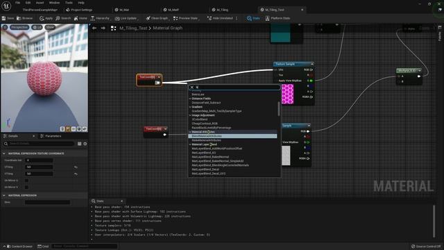Растягивание и повторение текстур в материалах в Unreal Engine 5 (4)