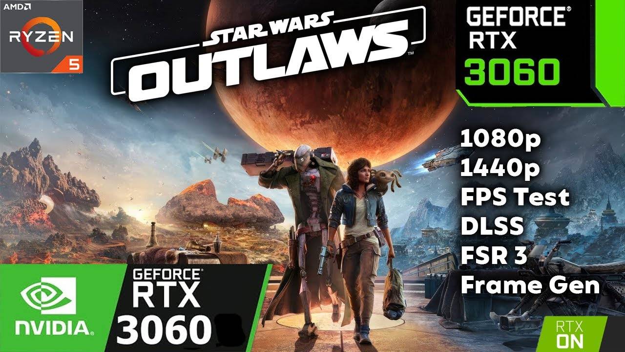 Star Wars Outlaws | Бенчмарк | RTX 3060 | Ryzen 5 3600 | 1080p | 1440p | FSR, DLSS, Frame Generation смотреть онлайн