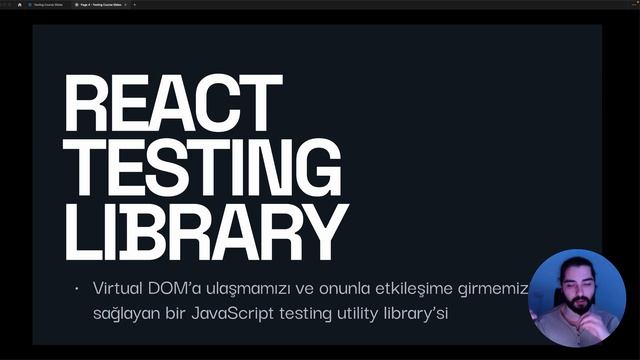 #02 - Tanıtım - Jest ve React Testing Library'i Tanıyalım - Modern Frontend Testing