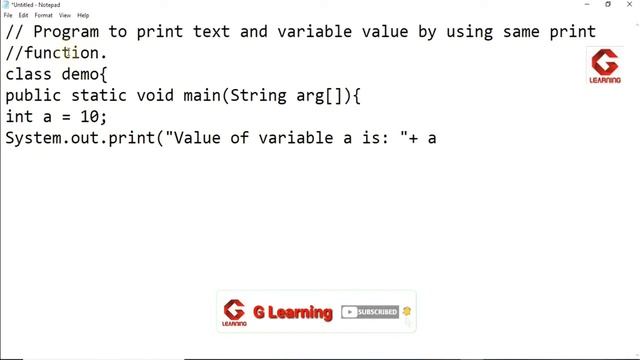 Java program to print TEXT and VARIABLE value in same print / println function. CBSE | Class 12 | I смотреть онлайн