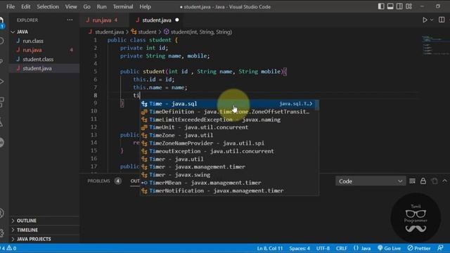 Constructor in Java | Tutorial in Tamil | Tamil Programmer